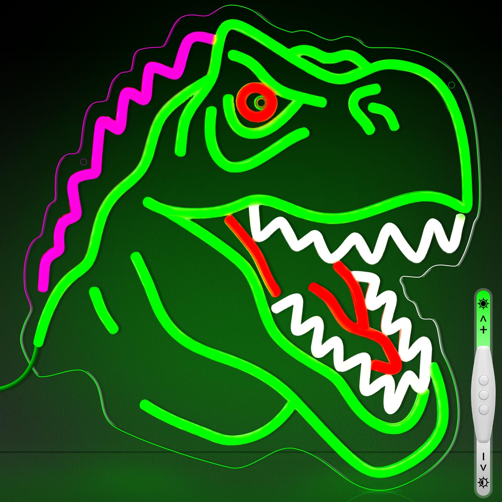 CrazyGazelle Dinosaur Neon Sign, T-Rex LED Neon Signs Light for